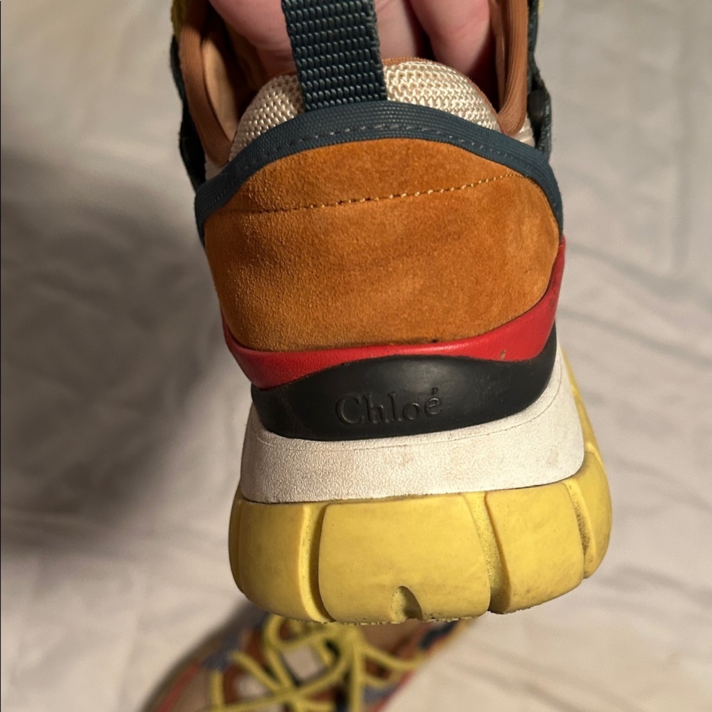 Chloe Women's Sneakers with Yellow and Red Accents - Picture 6 of 7
